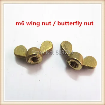

10pcs low price brass plain color m6 wing nut / butterfly nut