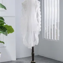 Новые высококачественные Дешевые Свадебные вуали аксессуары короткая свадебная фата белый/слоновая кость один слой кружева Свадебные вуали