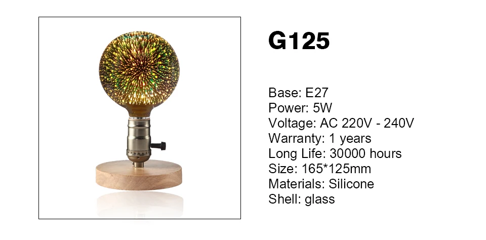 E27 светодиодный лампы 3D звезда 220V Красочные фейерверки Bombillas светодиодный лампы Эдисона Праздник Рождество украшения лампада светодиодный потолочный светильник Lamparas