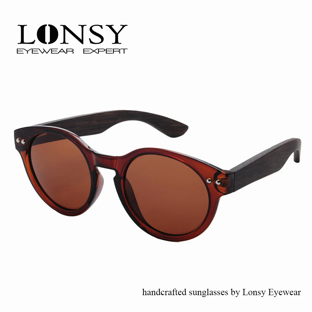 Деревянные солнцезащитные очки бренд Мульти круглые бамбуковые солнцезащитные очки мужские деревянные очки для женщин LS5001