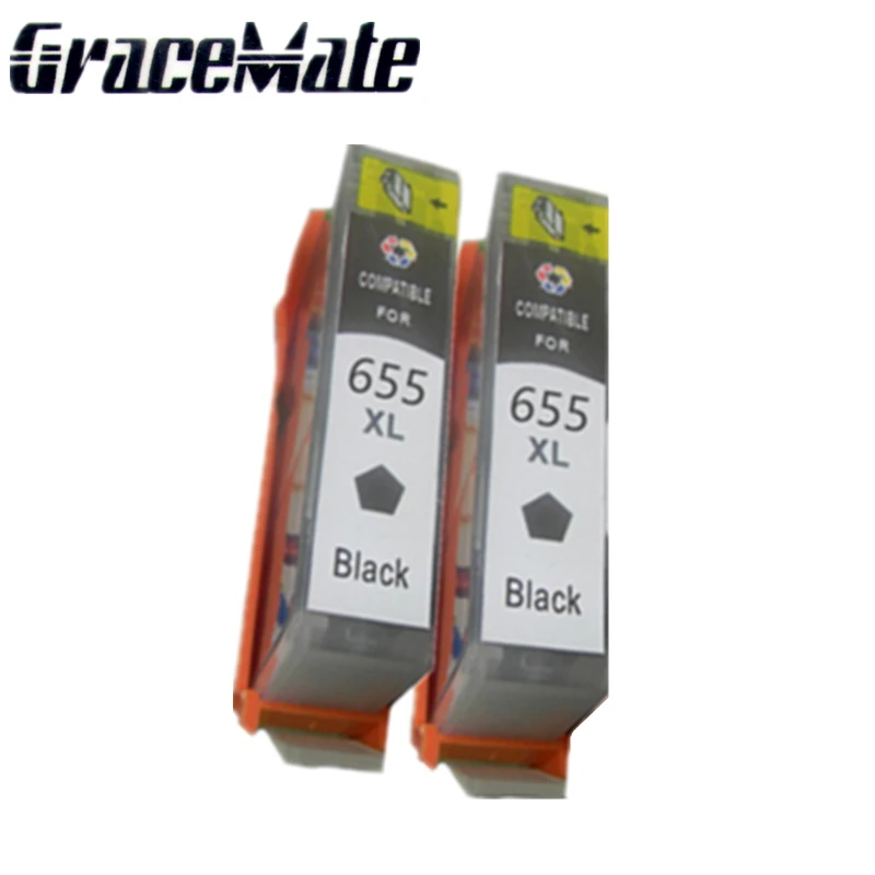 

2pcs black Ink Cartridge For HP 655 Cartridge with chip For HP Deskjet 3525 4615 4625 5525 6525