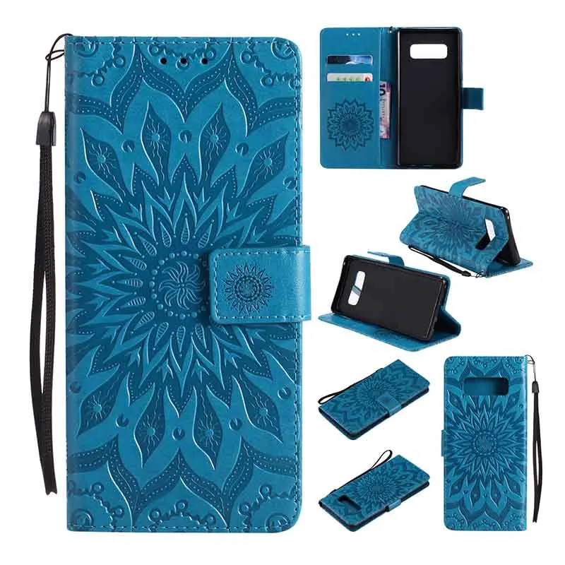 

Flip Case For Samsung Galaxy S3 S4 S5 Mini S6 S7 Edge S8 Plus Sunflower PU Leather Wallet Cover For Samsung Galaxy Note 8 5 4 3