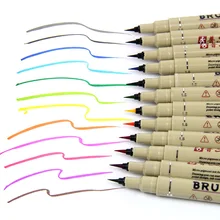 1 шт. Superio 12 цветов, кисть для рисования, ручка, набор маркеров для эскизов для школьников, канцелярские принадлежности, акварельные маркеры, ручки, принадлежности
