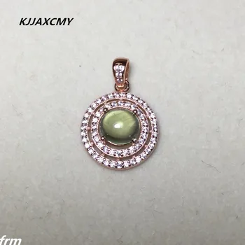 

KJJEAXCMY boutique jewelry,925 sterling silver natural grape stone women's necklace pendant 925 sterling silver chain