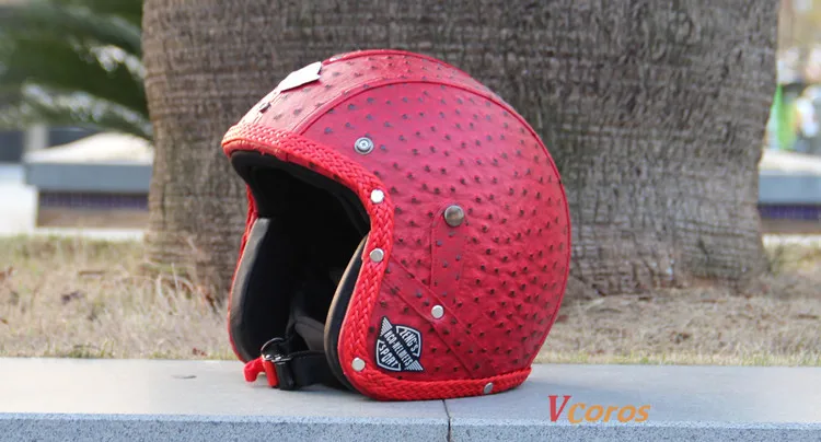 Новое поступление capacetes cascos casque moto ручная работа Ретро винтажный Мото шлем queiro шлем с открытым лицом rcycle шлем