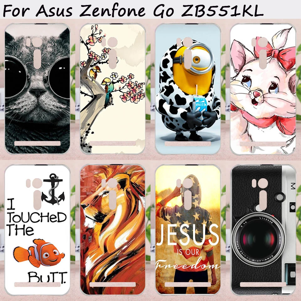 

Ojeleye Phone Cases For Asus ZenFone Go TV ZB551KL G550KL ASUS_X013DB Cover Cases Capa Bumper Soft TPU Cool Skull Bags Skin