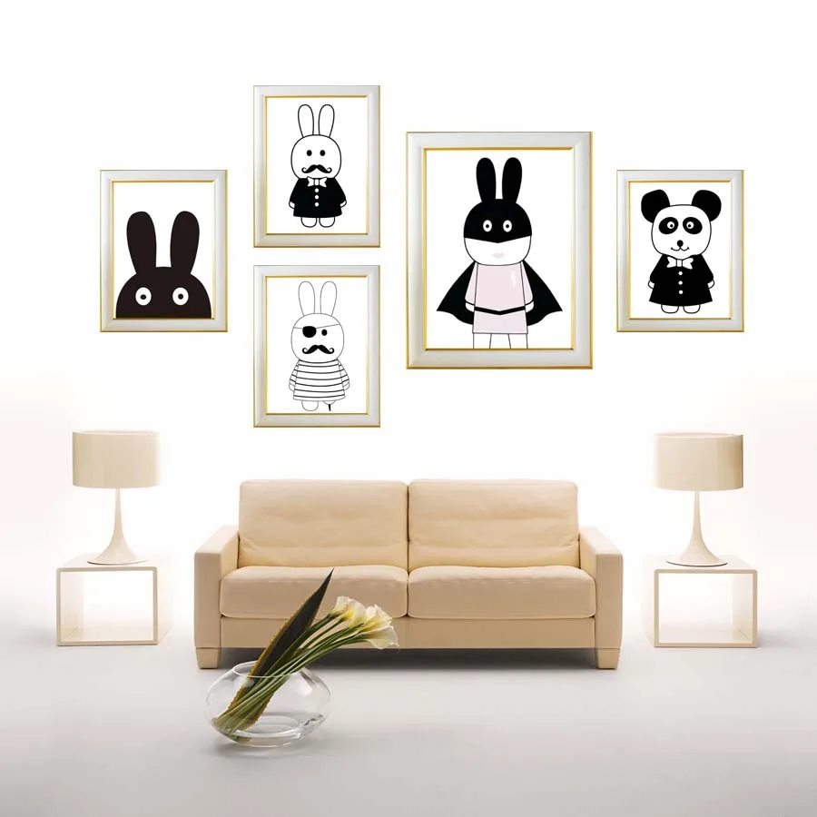 Online Get Cheap Black Wall Frames Aliexpresscom Alibaba Group - Modern Nordic Black White Cute Rabbit A Canvas Painting Art Printableposter Wall Picture For Kids Room Home Decor No Frame online get cheap black wall frames aliexpresscom alibaba group - modern nordic black white cute rabbit a canvas painting art printableposter wall picture for kids room home decor no frame