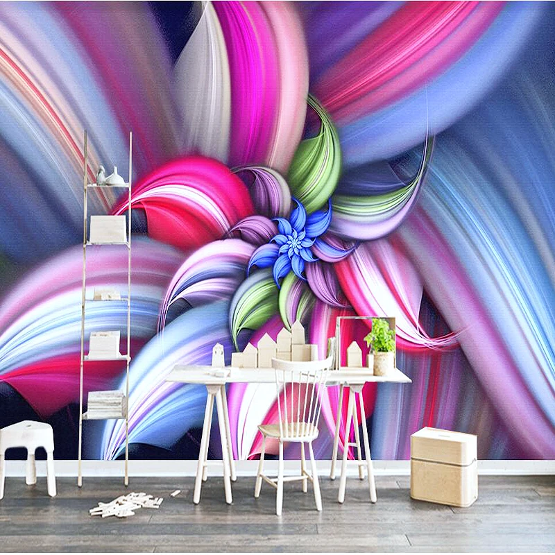 

Custom 3D Photo Wallpapers Modern Flower Wall Mural Wall Paper Sofa TV Background Living Room Non-woven Fabric Wallpaper Bedroom
