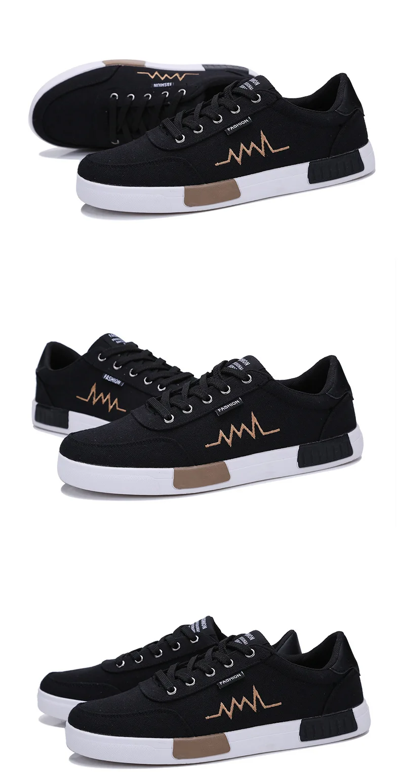Geguistle New Arrival Comfortable Casual Shoes Mens Canvas Shoes For Men Lace-Up Brand Fashion Flat Loafers Shoe02