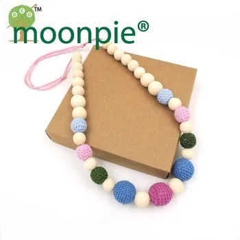 6 PCS wholesale Colorful safety Baby and Mommy Beads Teething Necklace beaded baby crocheted Nursing necklace jewelry  EN54