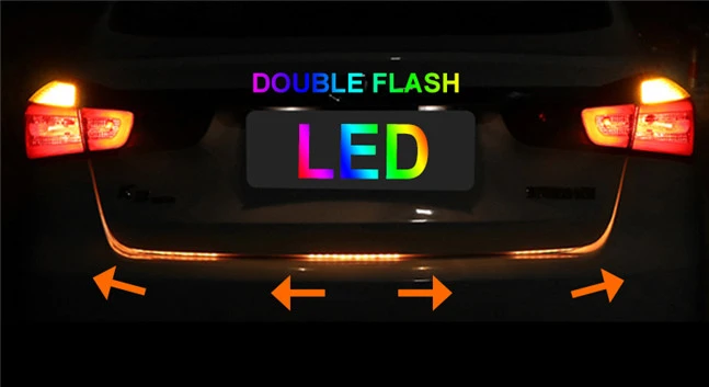 OKEEN 47,6 дюймов RGB красочный струящийся светодиодный фонарь для багажника автомобиля динамические шоры светодиодный светильник поворота Задний светильник s светодиодный DRL светильник