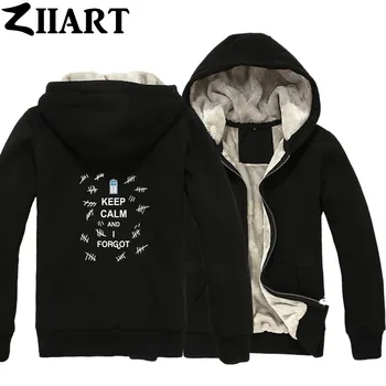 

doctor who public call police box keep calm and i forgot Boys Man Male Full Zip Autumn Winter Plus Velvet Parkas ZIIART