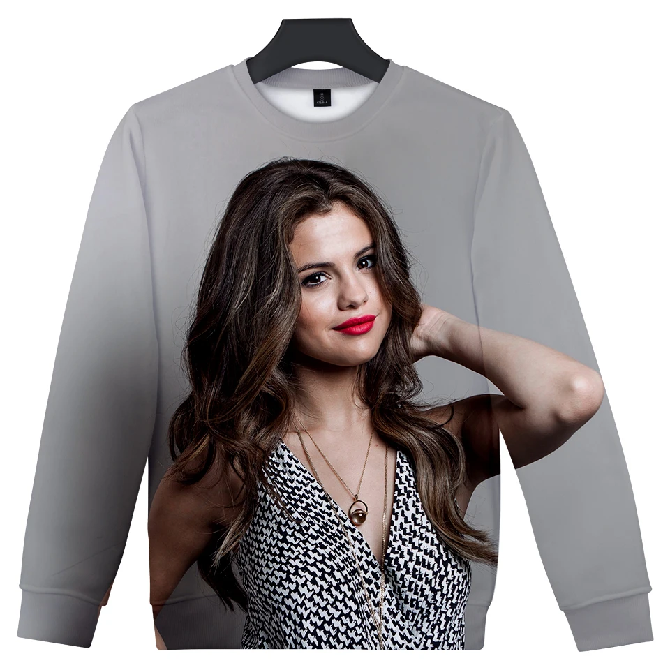 Selena Gomez 3D Printed O Neck Sweatshirts Women/Men Fashion Long ...
