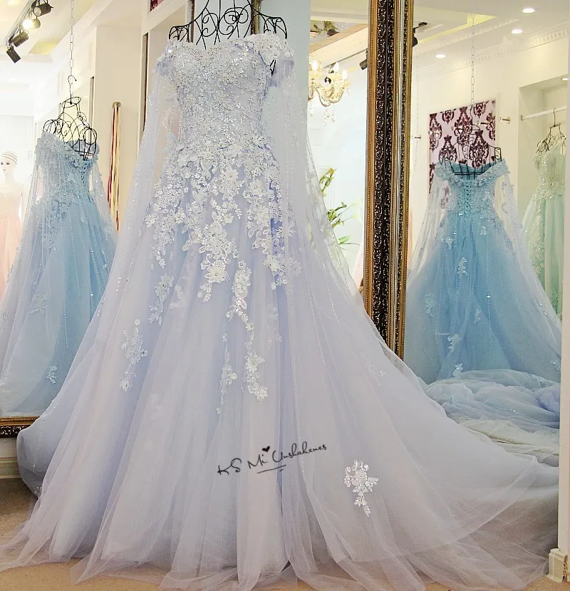 お得なセール情報 Baby Mariage de Robe Koronkowa 2018 Ślubne Suknie Boho Blue Clothing