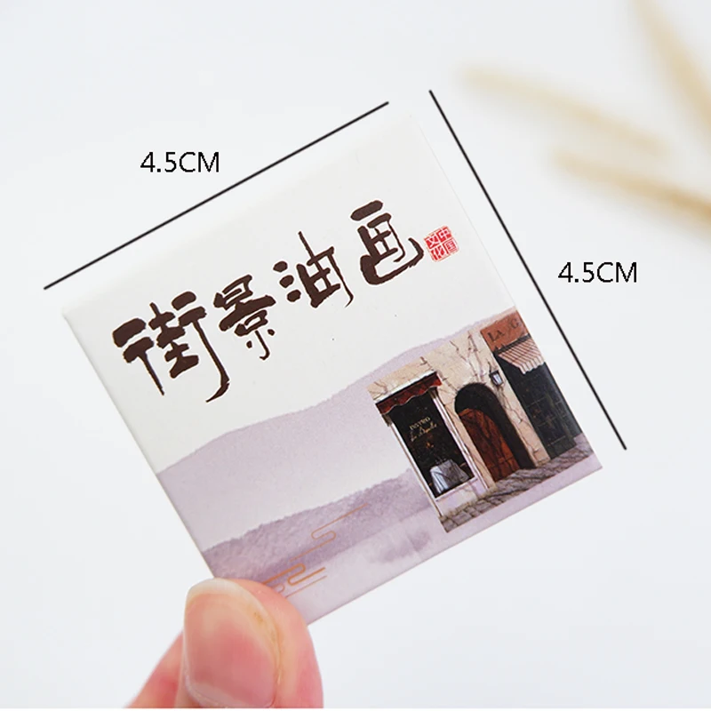 

40 Pcs/box Street painting paper sticker DIY decoration stickers diary photo album scrapbooking planner label stickers