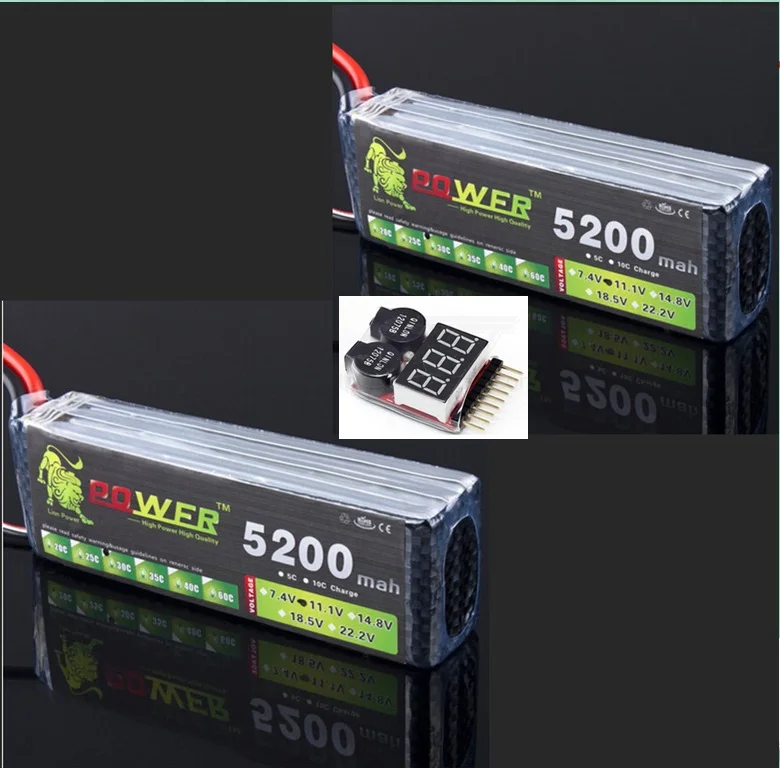 

5200MHA 11.1V 3S Large capacity high performance lithium battery with low voltage alarm