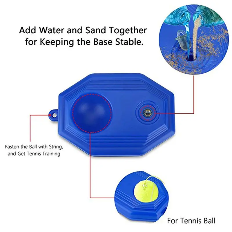 Теннисный мяч тренер инструмент для практики теннис поставок самостоятельного плинтус плеер для дрессировки поставить на резинке основа
