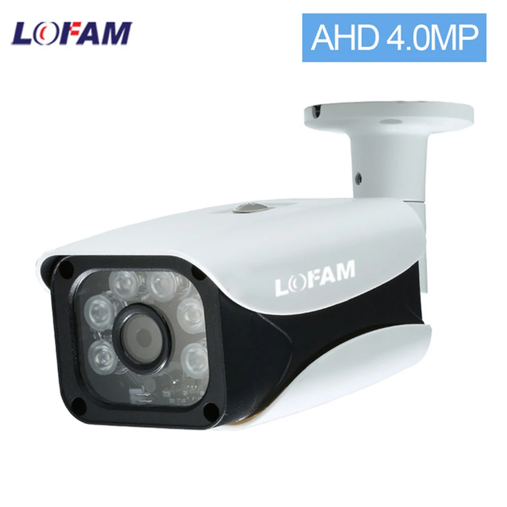 LOFAM 4MP AHD Camera CCTV 4.0MP Surveillance Outdoor Indoor Waterproof Bullet Analog Security Day Night Vision Up to 50M | Безопасность