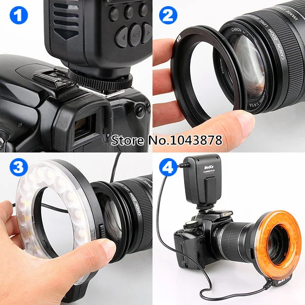 FC 110 светодиодная Кольцевая вспышка для Nikon D7000 D3100 D3000 D5000 D3200 D90 аксессуары