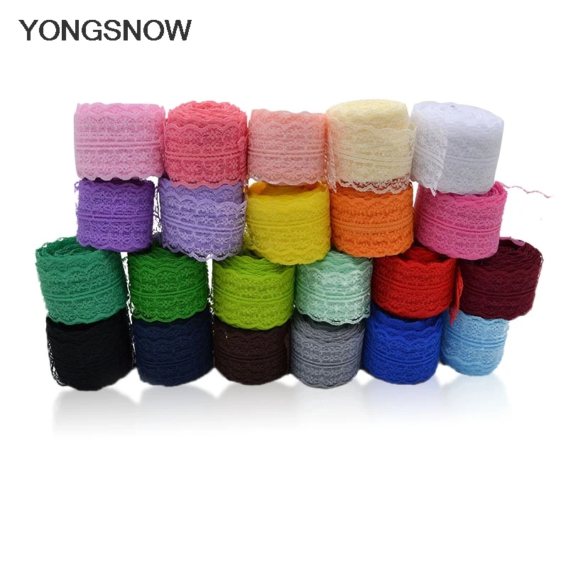 

10m Lace Trim Ribbon DIY Embroidered Sewing Craft African Lace Fabric Lace Ribbon Gift Wrapping Accessories Wedding Decoration