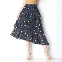 Amberheards летняя Корейская популярная женская Тюлевая юбка сексуальная высокая талия Асимметричная юбка гофрированная юбка средней длины женская одежда