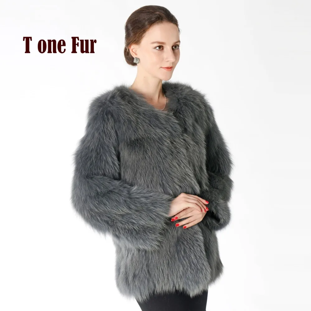 

Women Real Full Pelt Fox Fur Coat Luxury Lady Nature Whole Fur Skin Fox Fur Jacket Factory Wholesale Custom Plus Size KNT505