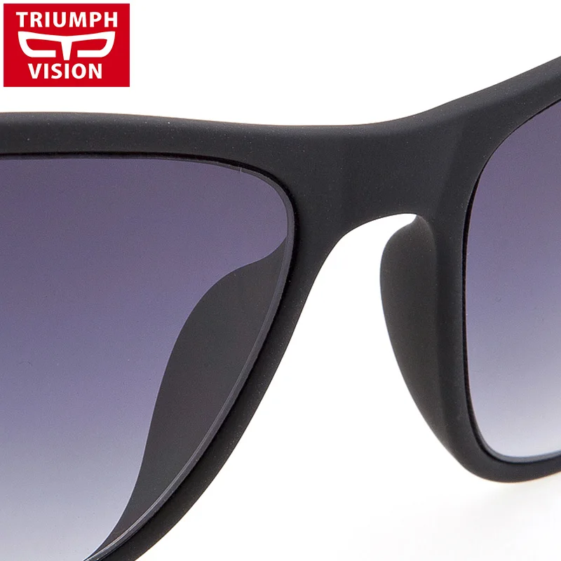 Солнцезащитные очки TRIUMPH VISION UV400 Мужские квадратные градиентные темные чёрные