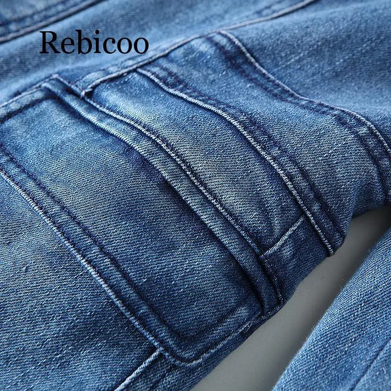 Rebicoo HIGH QUALITY New Fashion 2019 Designer Blazer Women's Metal Lion Buttons Double Breasted Denim Blazer Jacket Outer Coat