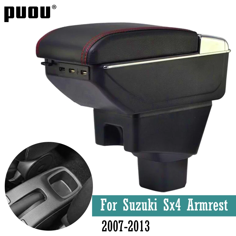 

Car Armrest Box For Suzuki Sx4 2007-2013 Centre Console Storage Box with USB Charging