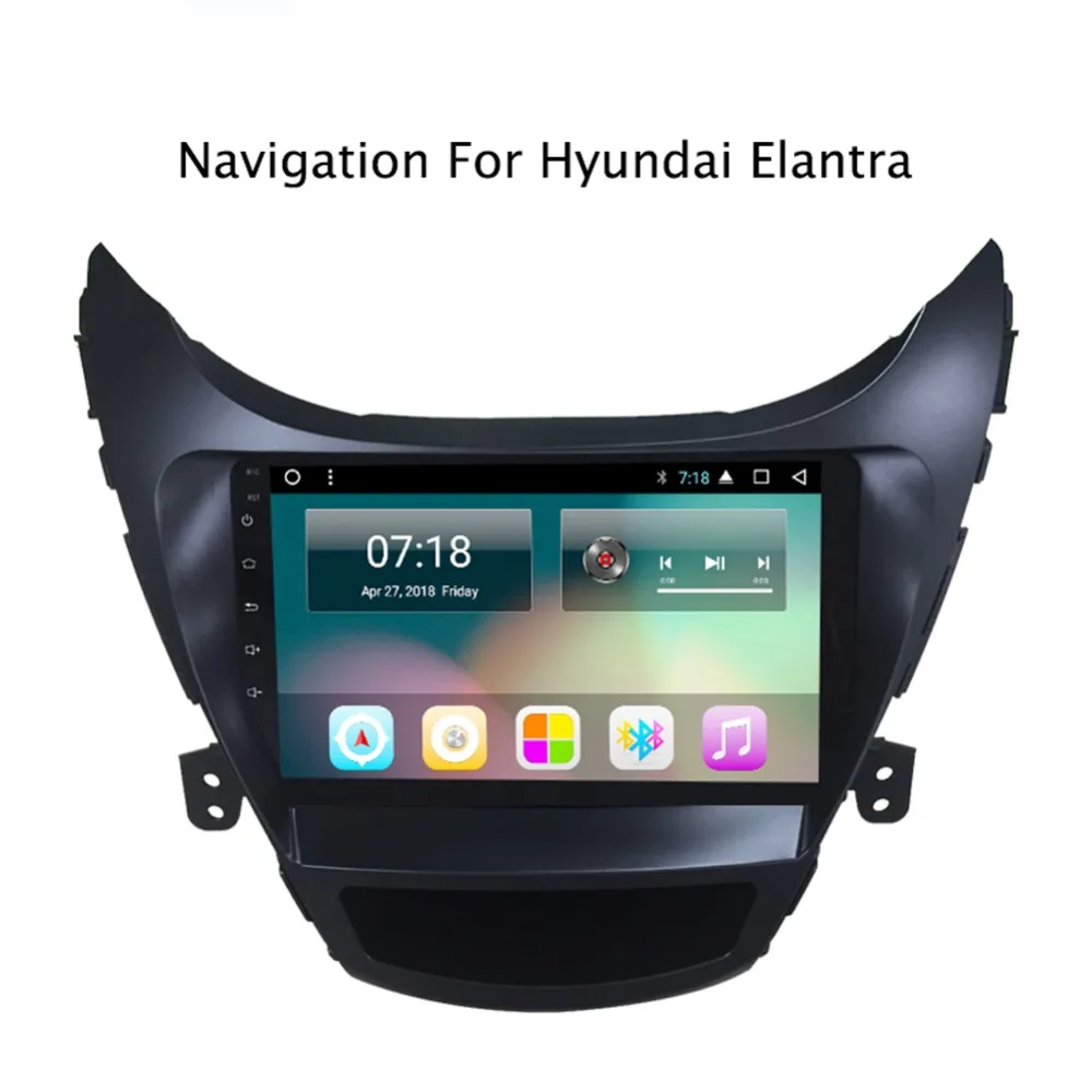 " супер тонкий сенсорный экран Android 8,1 радио gps навигация для hyundai Elantra 2011 2012 2013 стерео Мультимедиа с Bluetooth