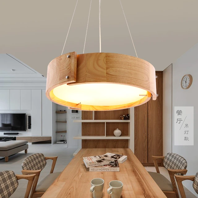 NEUE Nordic massivholz Anhänger Licht Für Home Beleuchtung Moderne Hängende  Lampe Holz lampenschirm Esszimmer Restaurant leuchte - AliExpress