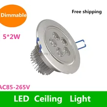 Dimmable10pcs 5*2 Вт светодиодный потолочный светильник потолочная лампа AC85-265V 50/60Hz холодный белый/теплый белый 2 года гарантии от производителя(Сертификация CE& по ограничению на использование опасных материалов в производстве