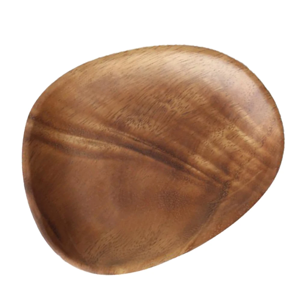 2pcs Wood Serving Tray Tea Food Server Dishes Plates Home Hotel Wooden Tray for Kitchen Dining Bar