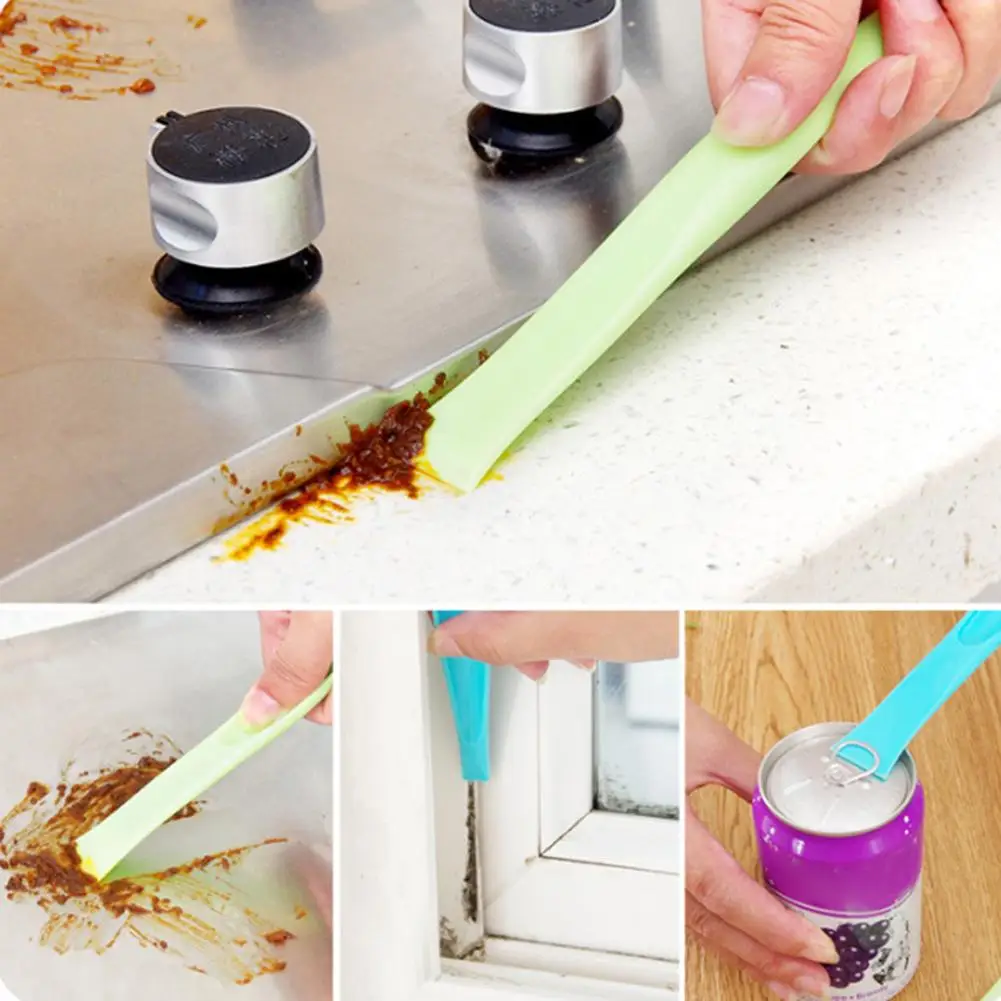 

3 Color Kitchen Stove Edge Cleaning Scraper Dirt Remover Can Bottle Jar Lid Multifunction Opener Tool ！