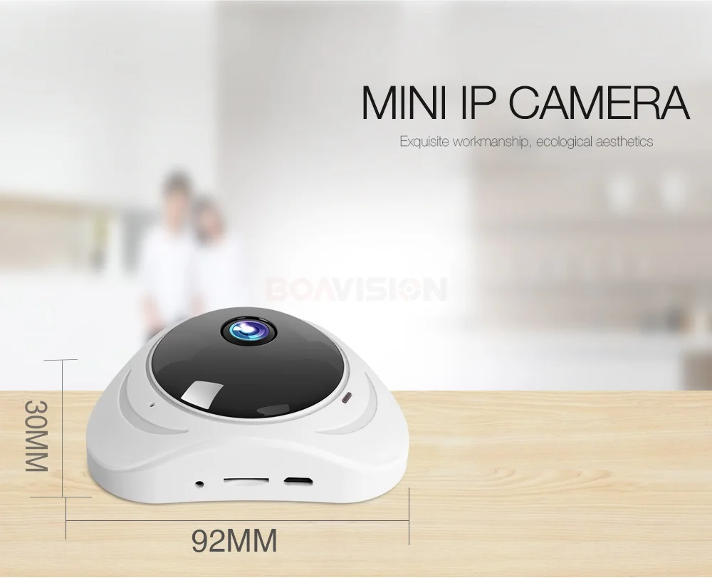 Fisheye sem Fio Slot para Cartão Panorâmica de 360 Wifi Câmera Graus ip 960 p 1.3mp Wi-fi Inteligente sd ir 10 m Yoosee 3d vr 11 wifi camera 360