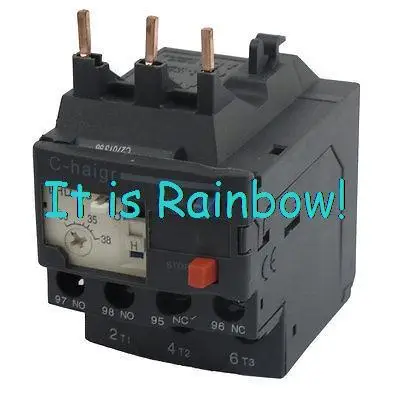 

Free Shipping 38A Rated Current 690V Black Thermal Overload Relay JR28-25 1 NO 1 NC