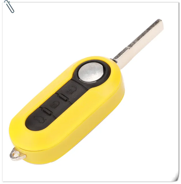 Gommino Ricambio Telecomando Auto Per Fiat 500, Panda, Punto - Tasti Silicon Nero Per Chiave Con 3 Pulsanti - Foto 9