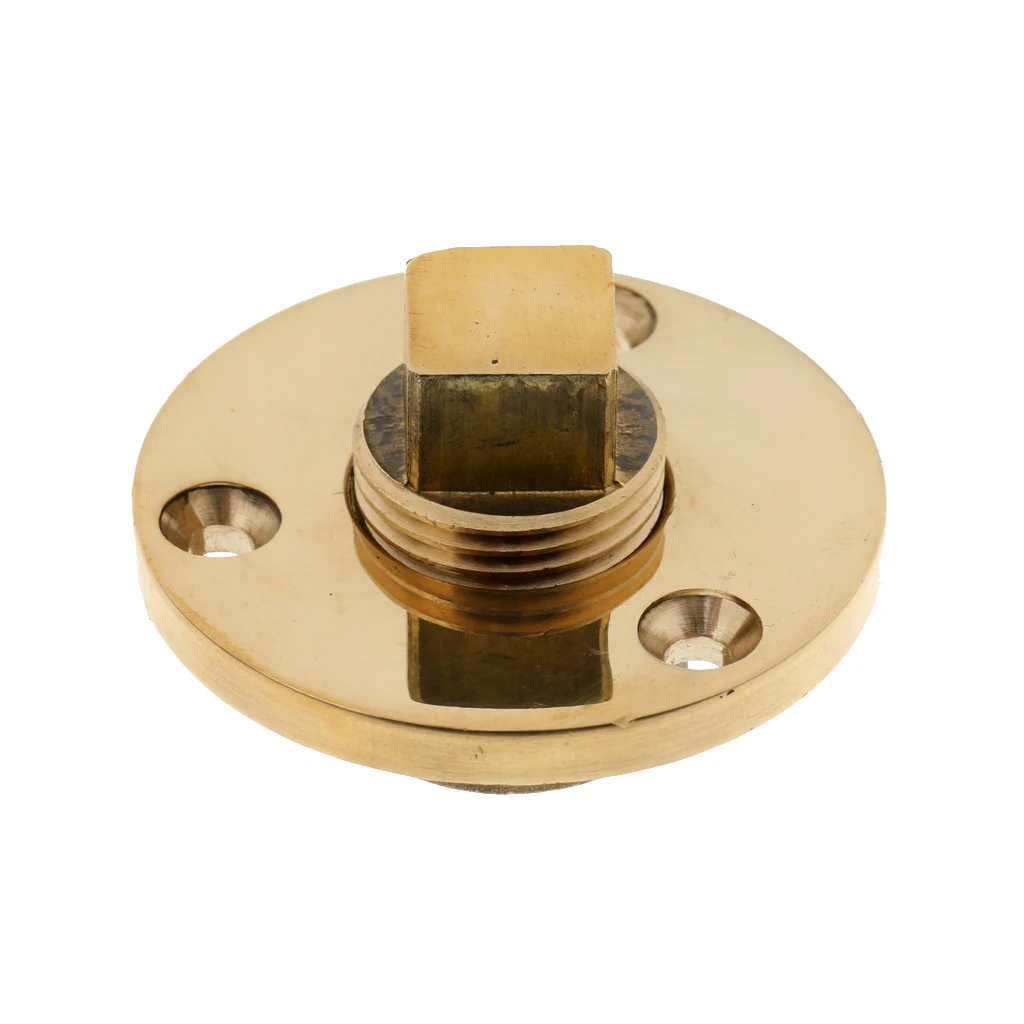 Bronze Garboard Marine Boat Yacht Screw Drain Plug Fits 1 Inch Diameter Hole for Inflatable Fishing Boat Dinghy Accessories
