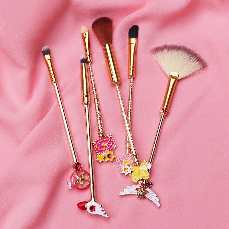 

AiceBeu 6Pcs card captor Sakura 20th anniversary sailor moon makeup brush/Cosmetic brush wands Foundation Brush