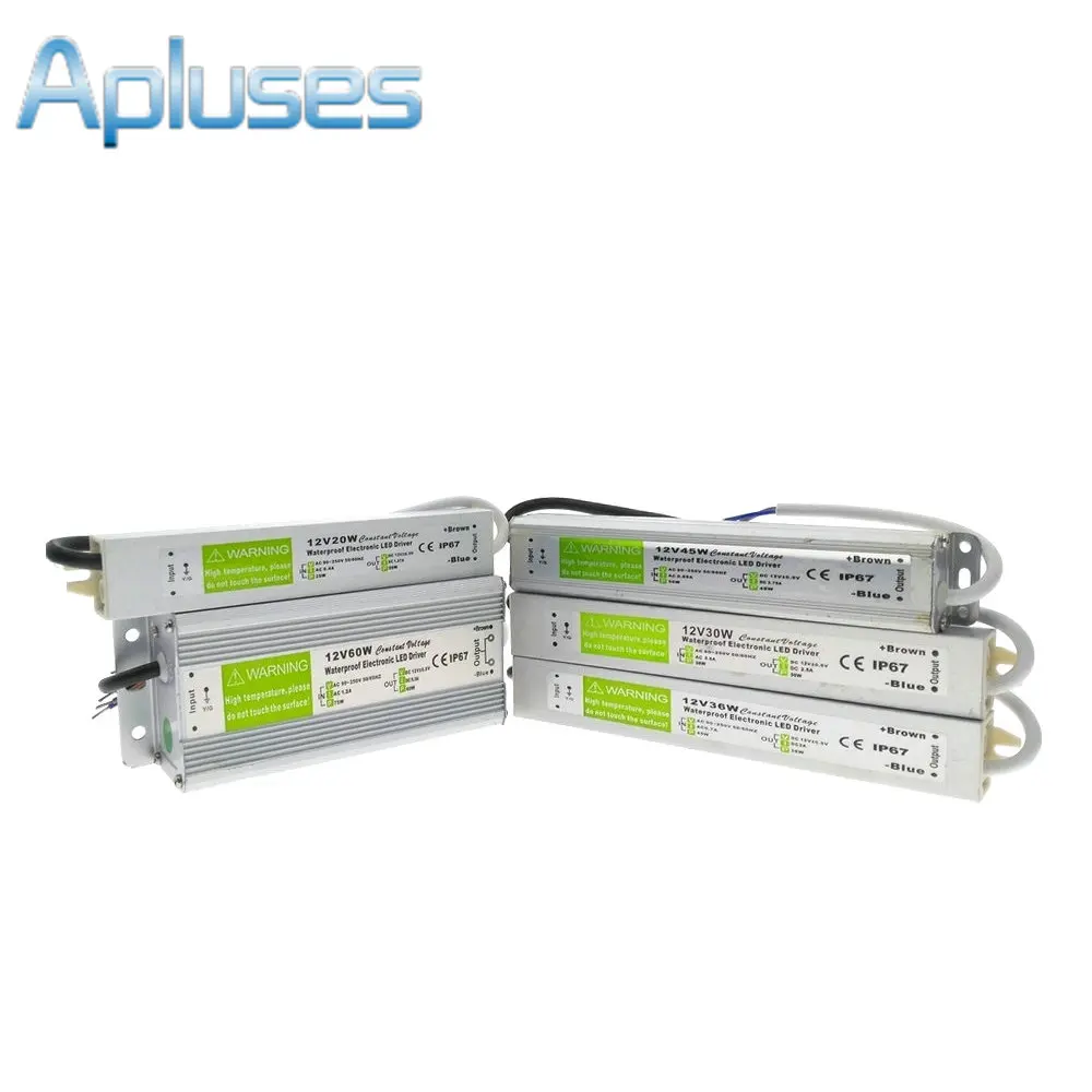 

IP67 Waterproof LED Driver DC12V Lighting Transformers for Outdoor Light Power Supply Adapter 10W 20W 30W 45W 60W 100W 150W