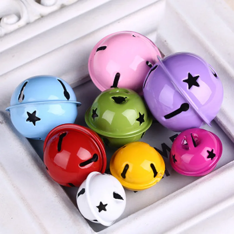 

10pcs/set Mini fashion More size Iron Metal Jingle Bells Decorations Christmas Decoration Pet Pendants Key DIY Crafts Accessorie