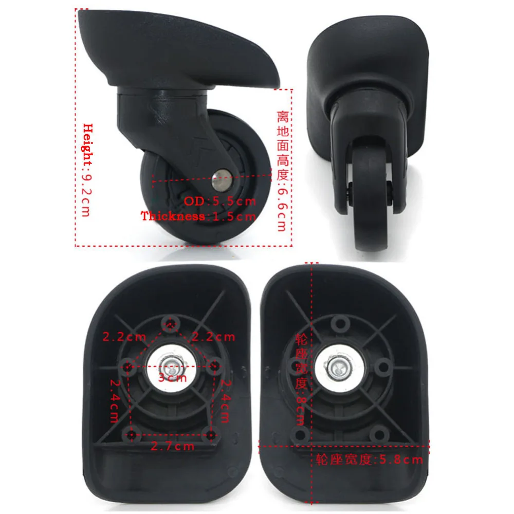 W055 for Customs Box A Set 4 pcs Replacement Luggage Wheel Repair Suitcase Bag Parts Spinner Wheels