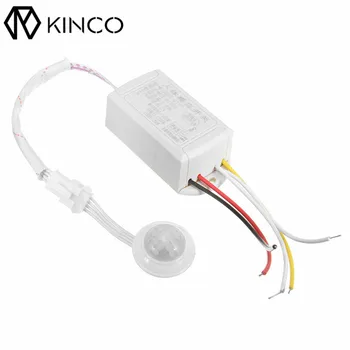 

KINCO AC110V Automatic ON/OFF Save Energy Smart Home White 6 LUX PIR + Light Control Intelligent Light Body Sensing Switch