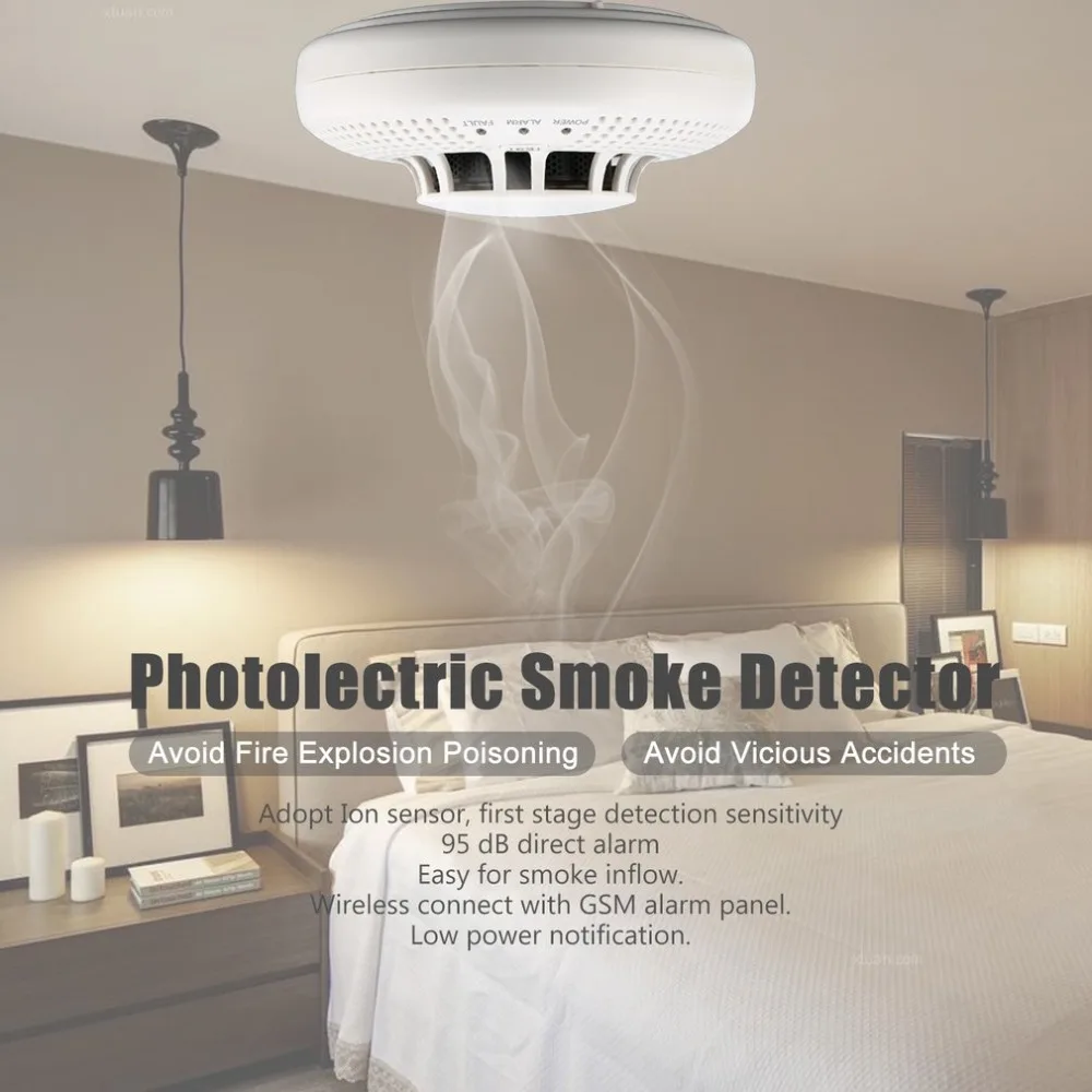 

SECRUI SD05-433M Wireless Smoke Detector Alarm Lon Sensor Avoid Fire Explosion Poisoning Vicious Accidents Low Price Promotion