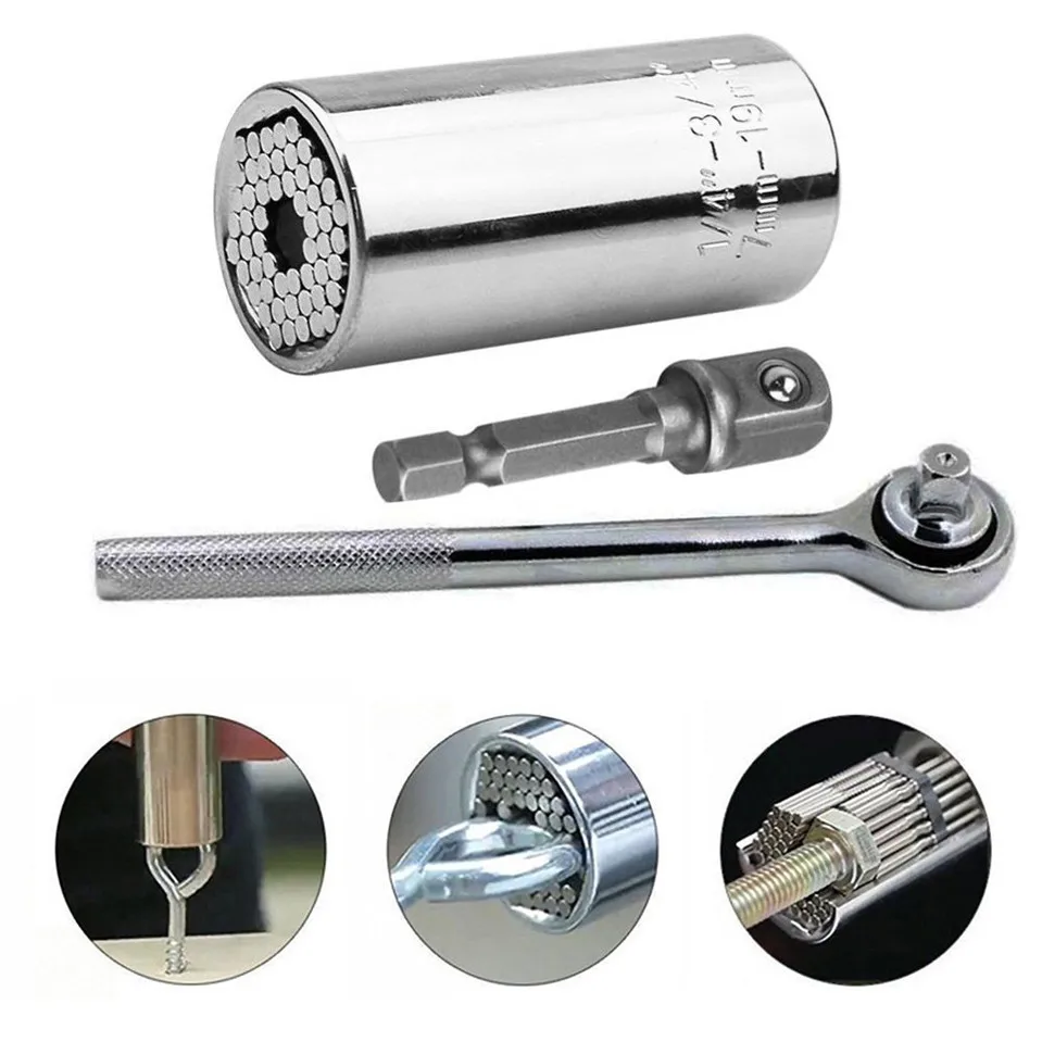 3pcs Universal Sleeve Magic Universal Sleeve Ratchet Wrench
