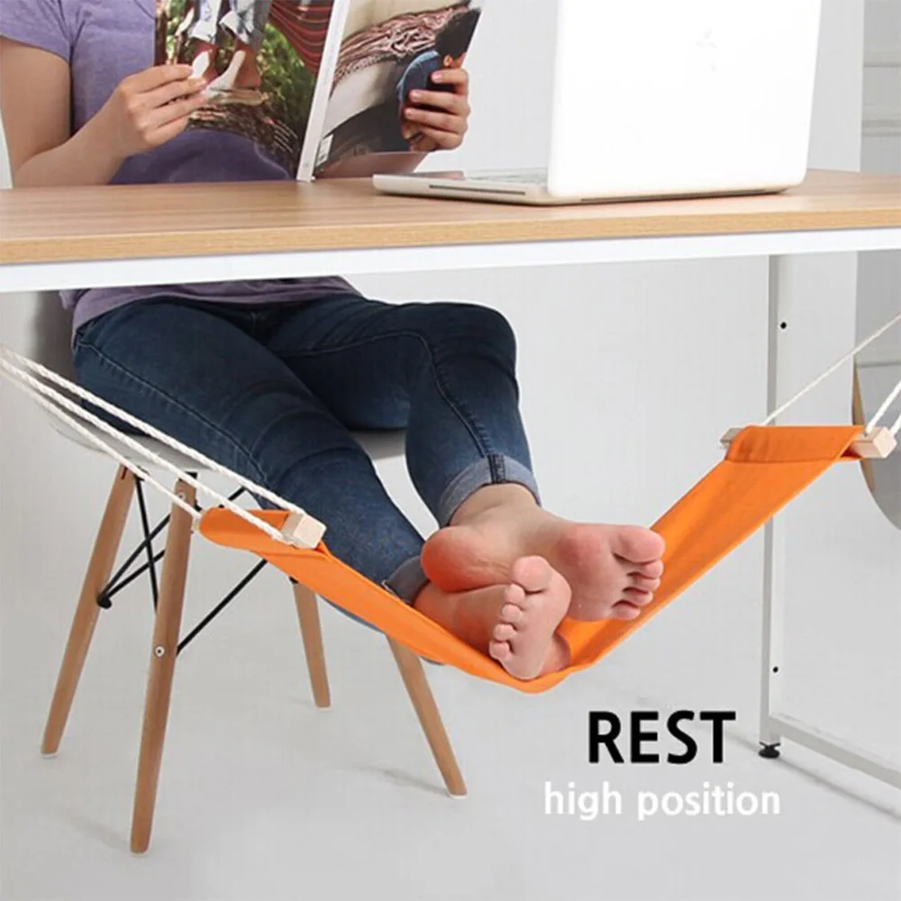 

High Quality Orange Black and White Stripes Stopover Hammock Foot Relax Tools For Home Office Study Room Foot Decoration Crafts