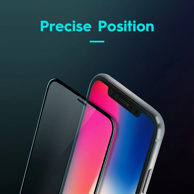 KISSCASE Gehärtetem Glas Für iPhone X XR XS Max XS Ultra Slim Klar Mit Schwarzen Rand Screen Protec