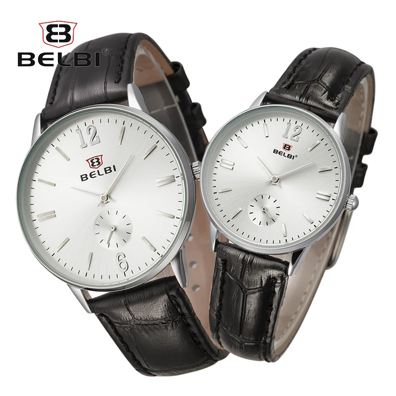 

BELBI Hot Sports Watches Lover's watch Top Brand Luxury Couple watch Casual Waterproof Quartz Leather Band Men and Women Watch