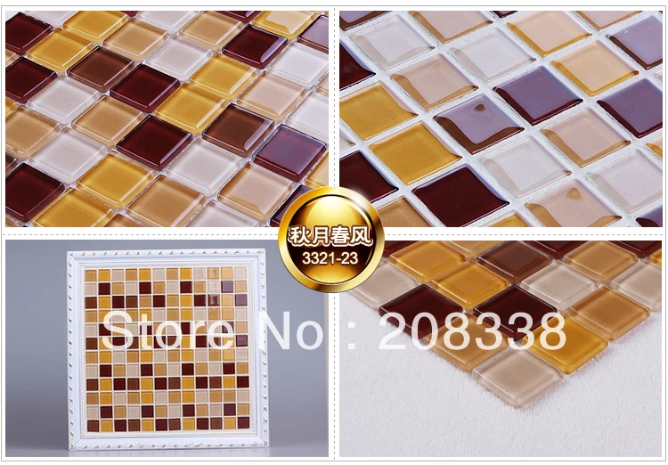 Мозаичная Мозаика из хрустального стекла оранжевая мозаичная плитка с br|orange mosaic
