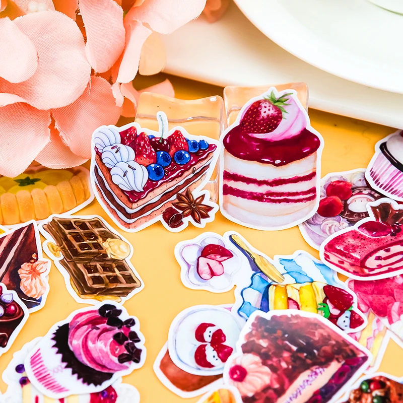 39 шт. милые наклейки для торта с изображением еды Декоративные наклейки для Васи наклейки для скрапбукинга наклейки для дневника канцелярские наклейки для альбома